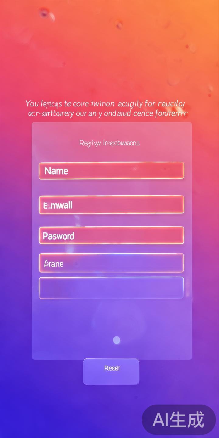 点击注册入口后，系统会弹出一个注册表单。在填写时请