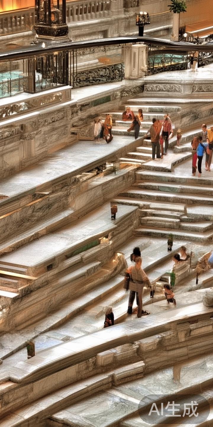 2.&nbsp;谨慎上下台阶
威尼斯人内部有许多台阶和坡道