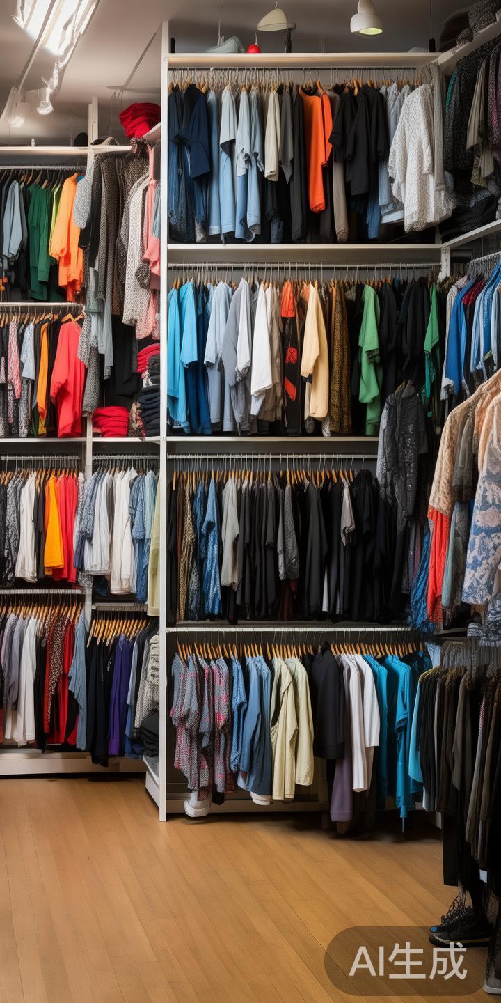 在店铺中，各种款式和尺寸应有尽有，满足不同身形和偏